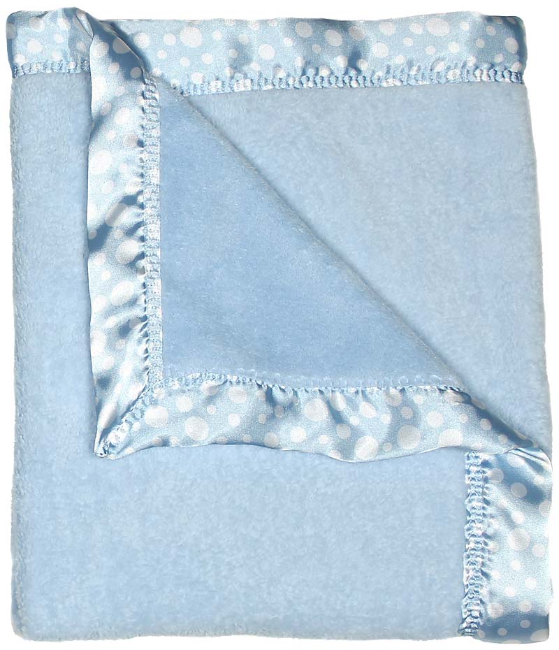 #1172 Blue Dot Flurr Receiving Blanket