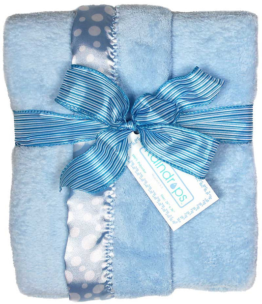 #1172 Blue Dot Flurr Receiving Blanket