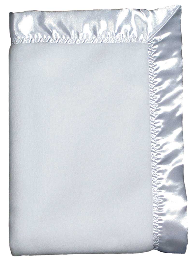 #1401 White Fleece Crib Blanket