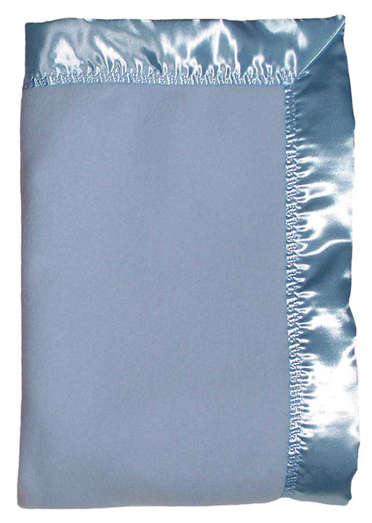 #1402 Blue Fleece Crib Blanket