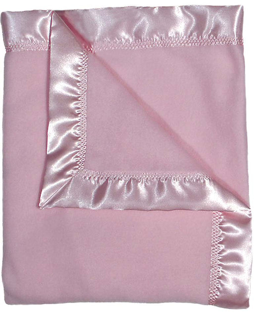 #1800 Pink Fleece Receiving Blanket