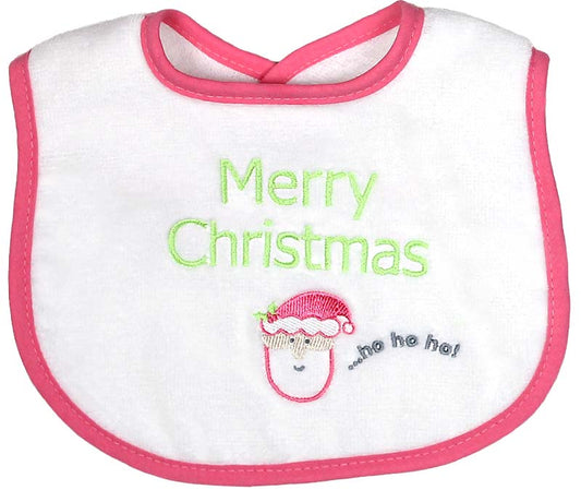 R6025XST "Merry Christmas" Embroidered Girl Bib