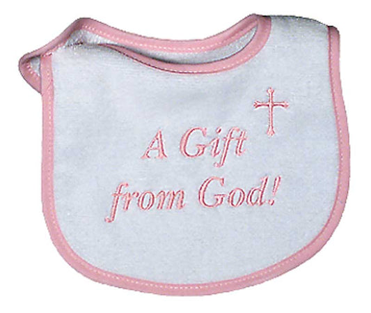 #6035 "A Gift from God" Embroidered Bib