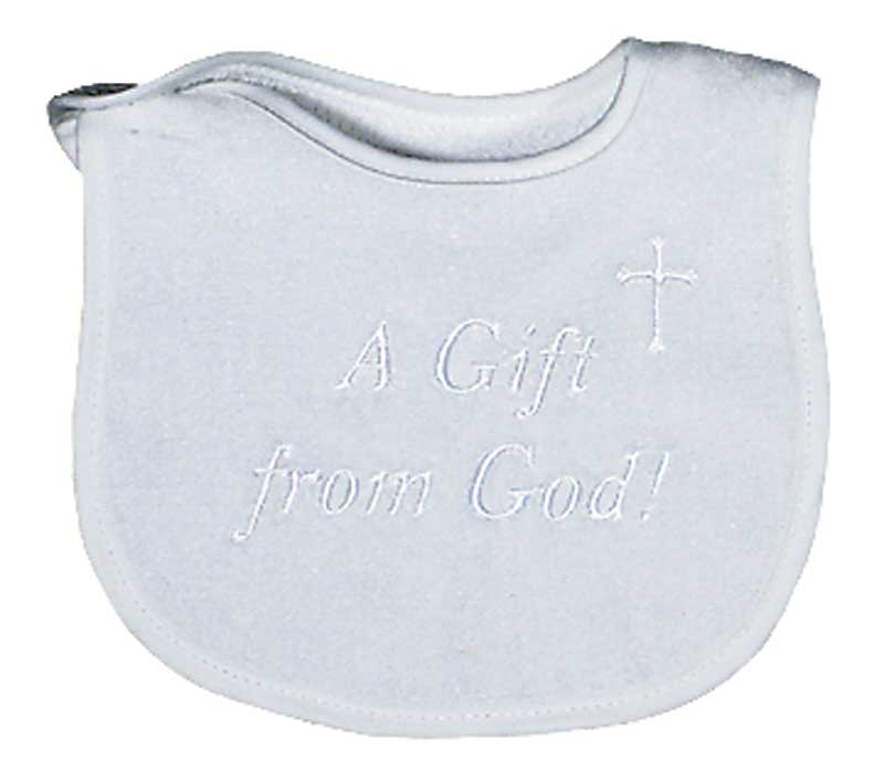 #6035 "A Gift from God" Embroidered Bib