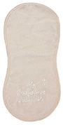 #6116 "My Godmother, Godfather Loves Me" Ivory Burp Cloth