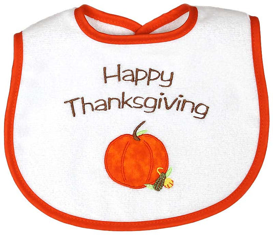 #6127X "Happy Thanksgiving" Embroidered Bib