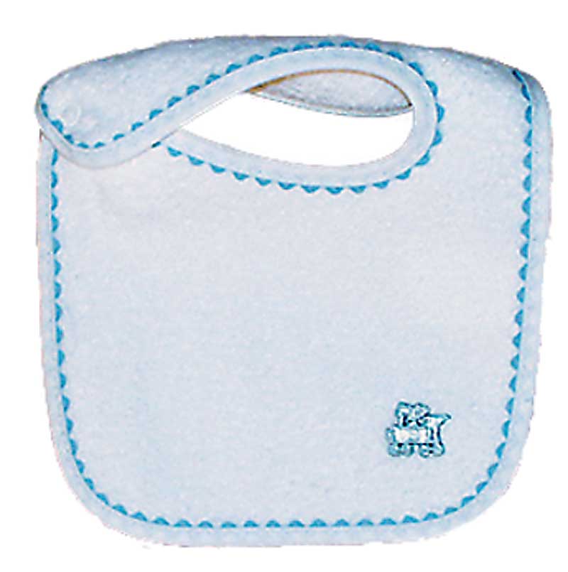 R6130WB Appliqued White/Blue Bib