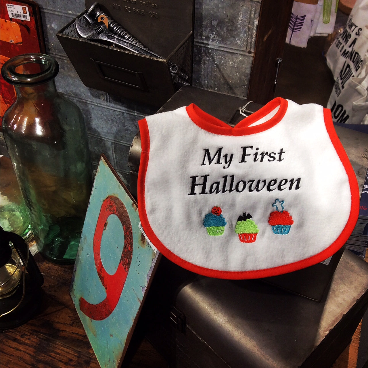 #6131X "My First Halloween" Embroidered Bib