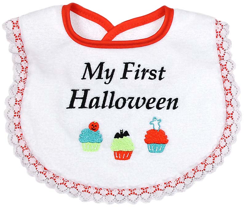 #6131X "My First Halloween" Embroidered Bib
