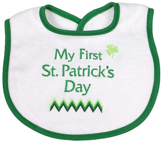 R6317EF "My First St. Patrick's Day" Embroidered Bib