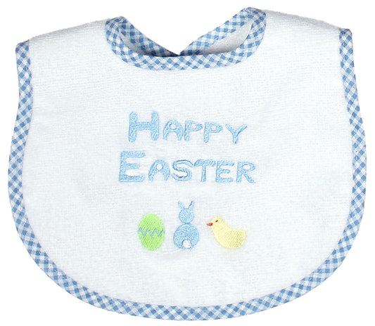 R6575EB "Happy Easter" Embroidered Blue Bib