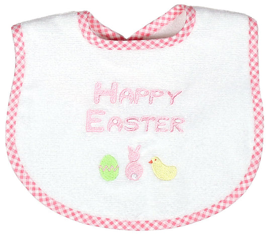 R6575EP "Happy Easter" Embroidered Pink Bib