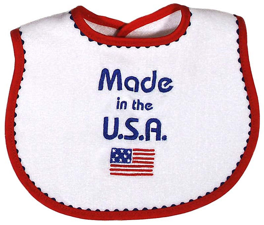 R6741EM "Made in USA" Embroidered Red Bib