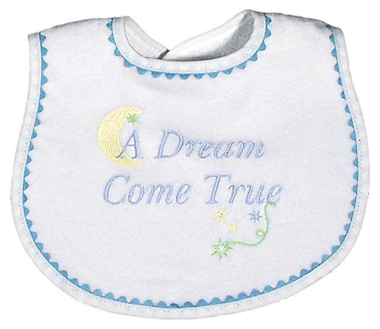 R6847B "A Dream Come True" Embroidered Blue Bib
