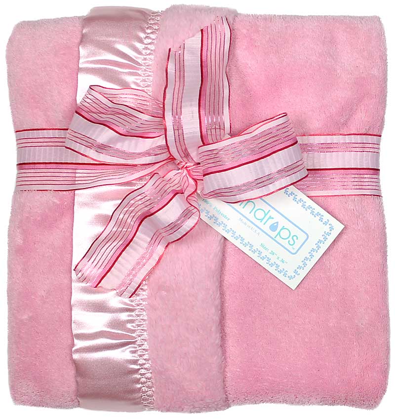Pink Flurr Girl Receiving Blanket