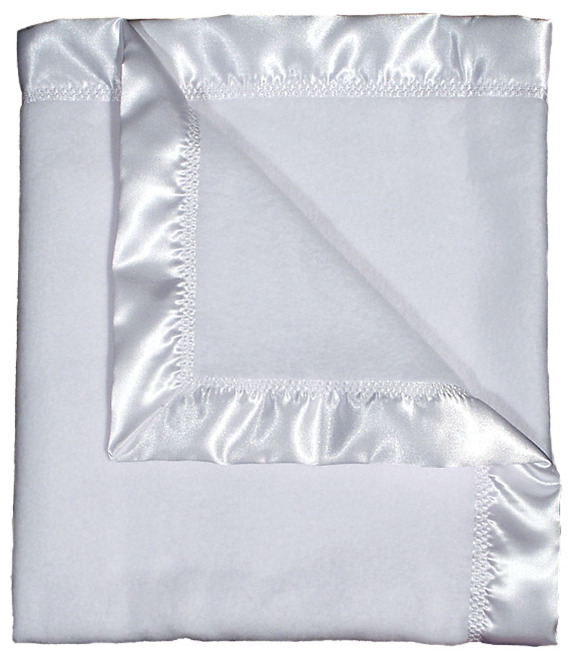 White Fleece Unisex Receiving Blanket