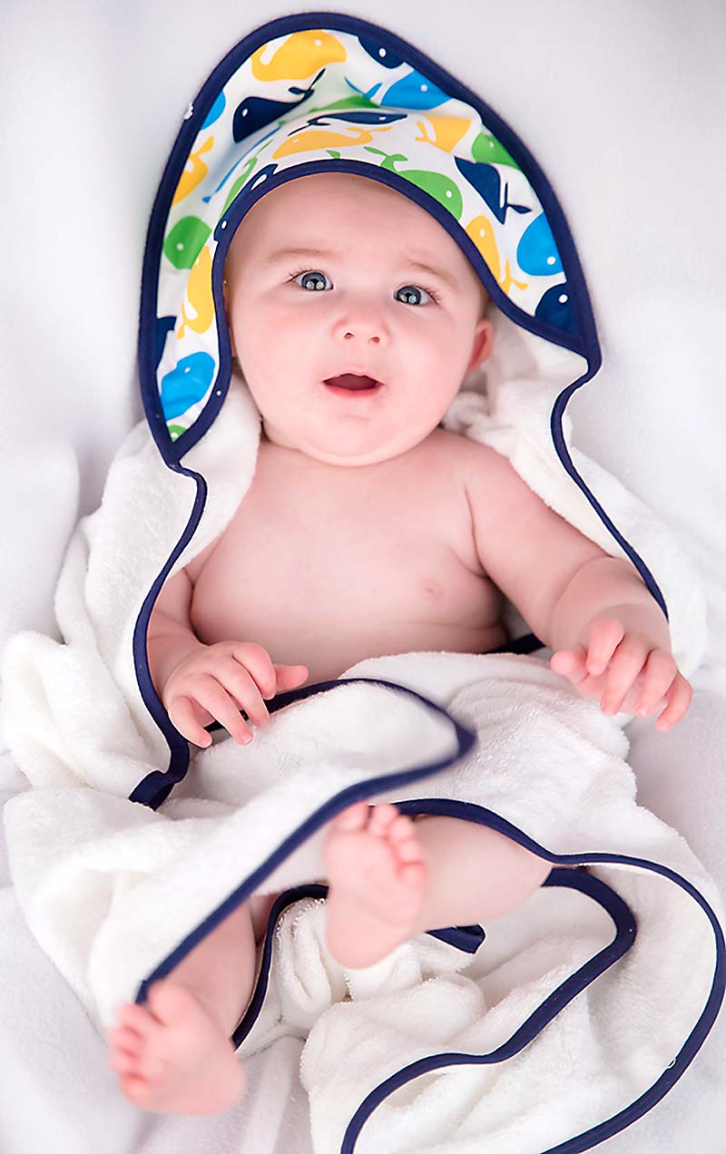 "Loved" Whales Towel Boy Gift Set