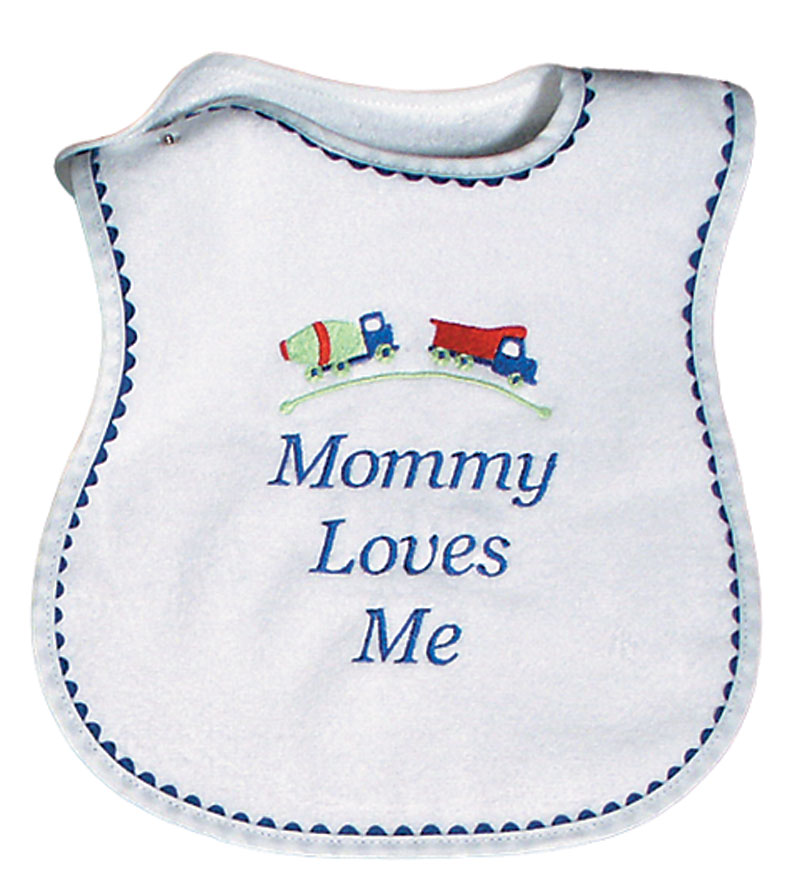 “Mommy Loves Me” Boy Bib  