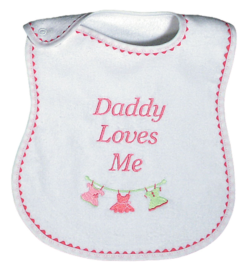 “Daddy Loves Me” Girl Bib  