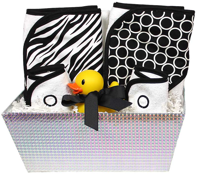 "Wild About Prints" Bath Towel Black Unisex Gift Set