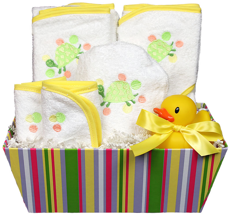 Bubbles n’ Stripes Bath Towel Unisex Gift Set