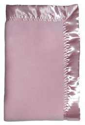 Pink Fleece Girl Crib Blanket