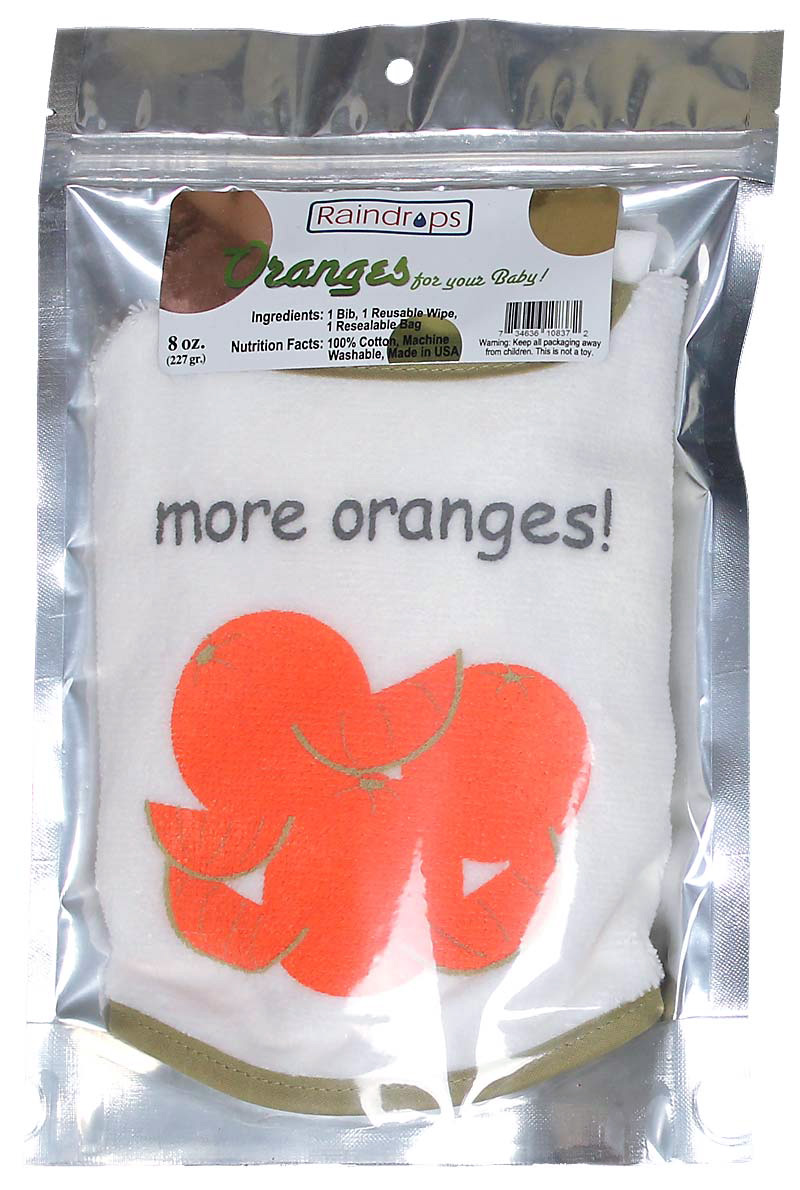 Bib-To-Go! Oranges Unisex Gift Set