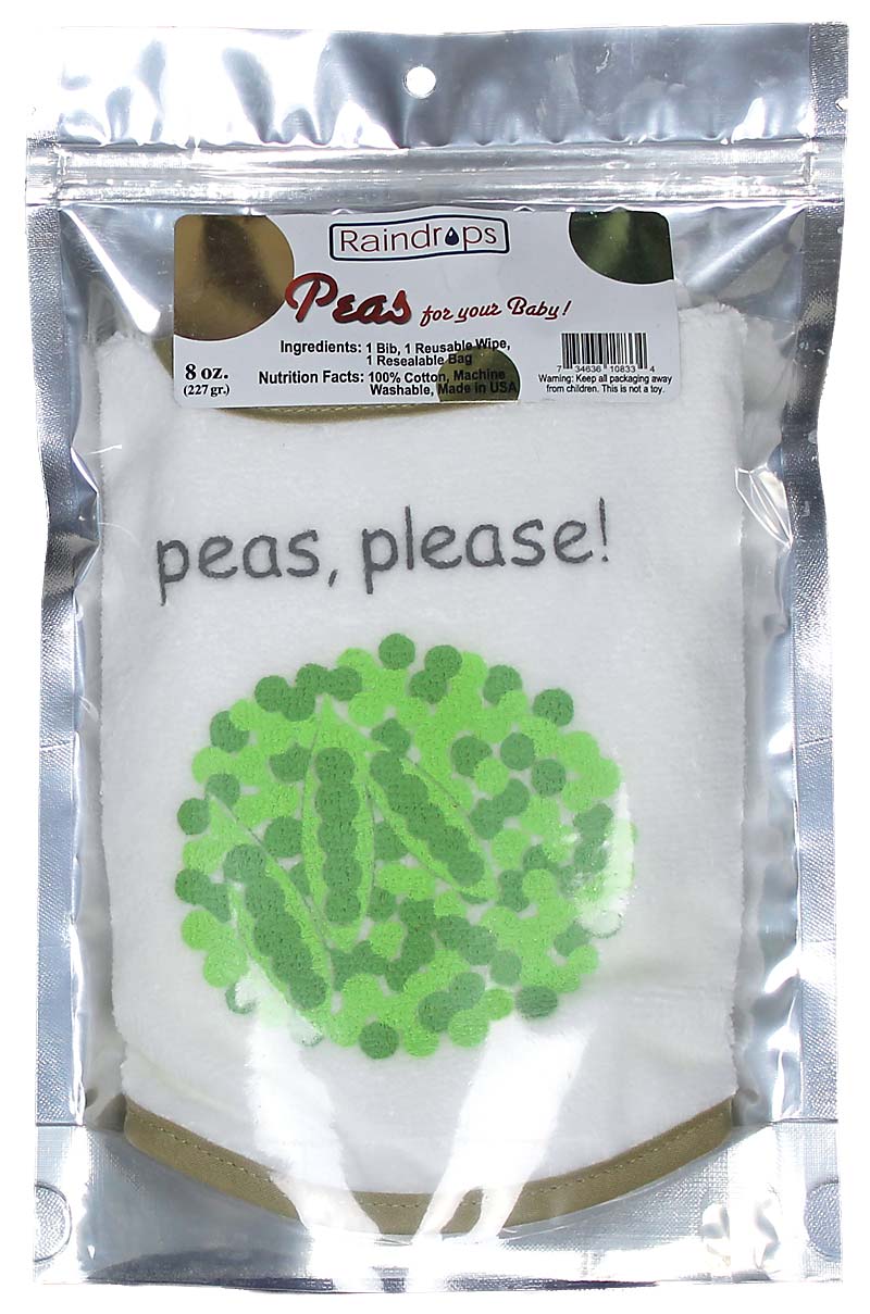Bib-To-Go! Peas Unisex Gift Set